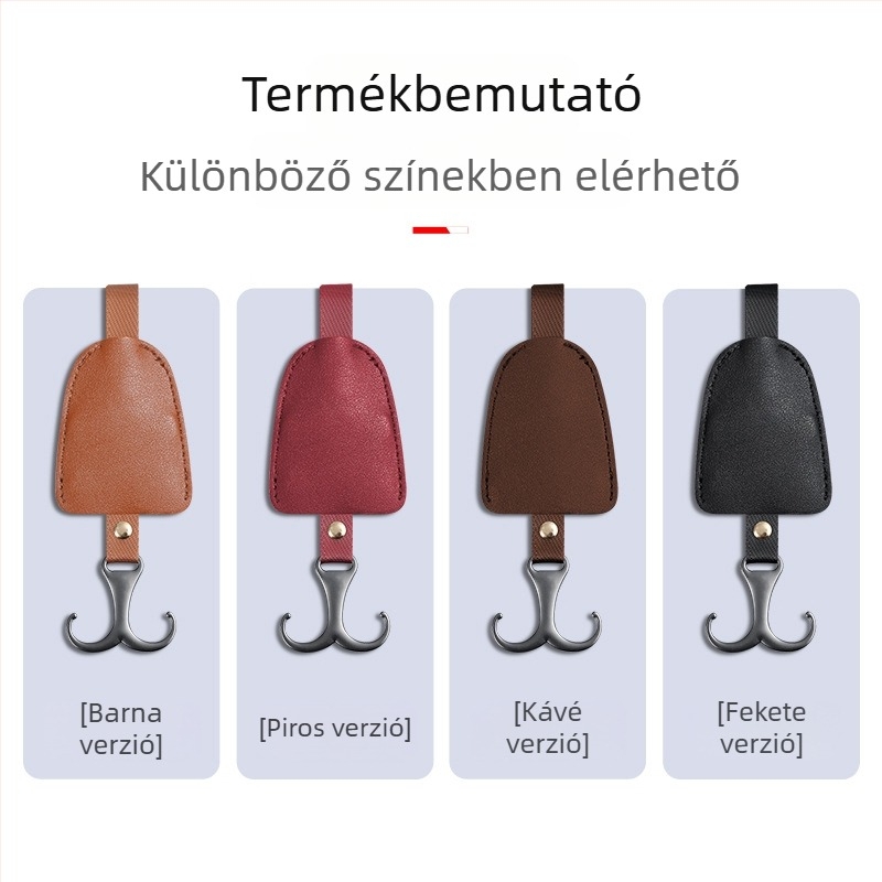 Beépített hátsó ülésrögzítő horog kiterjesztés, ötvözet anyagú, minimalistikus stílus, belső autó tároláshoz