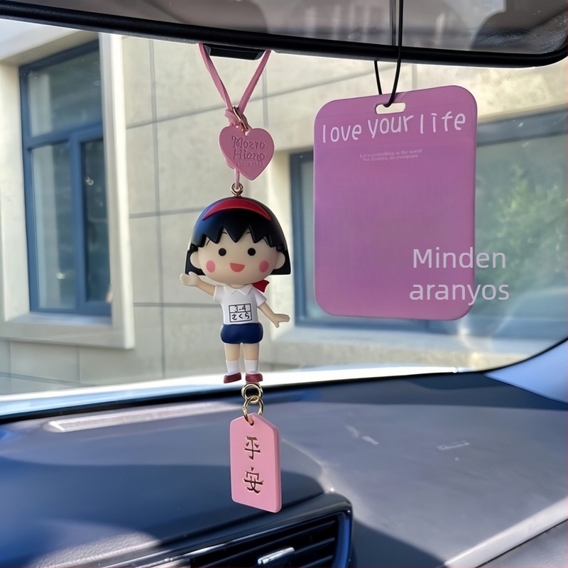PVC Cartoon autó hátsó tükréhez való függő dísz – belső dekoráció, autó ornament