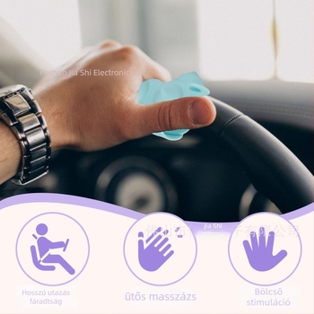 Szilikonból készült kormánymasszázsöv autókhoz, univerzális modellekhez, logónyomás elérhető, termékkód: Car steering wheel massage belt*10 vagy több