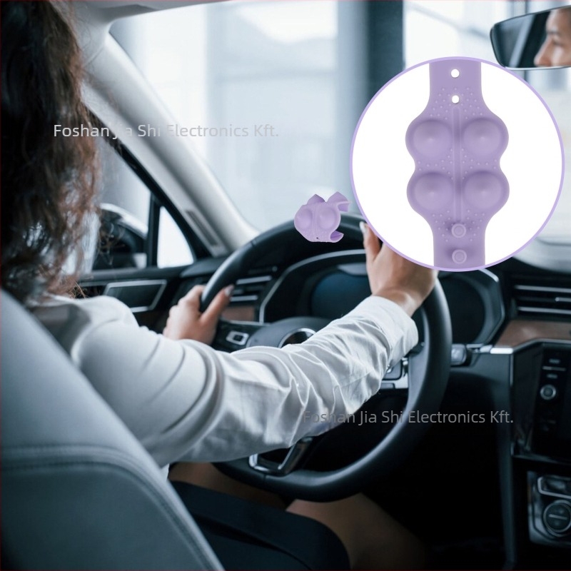 Szilikonból készült kormánymasszázsöv autókhoz, univerzális modellekhez, logónyomás elérhető, termékkód: Car steering wheel massage belt*10 vagy több