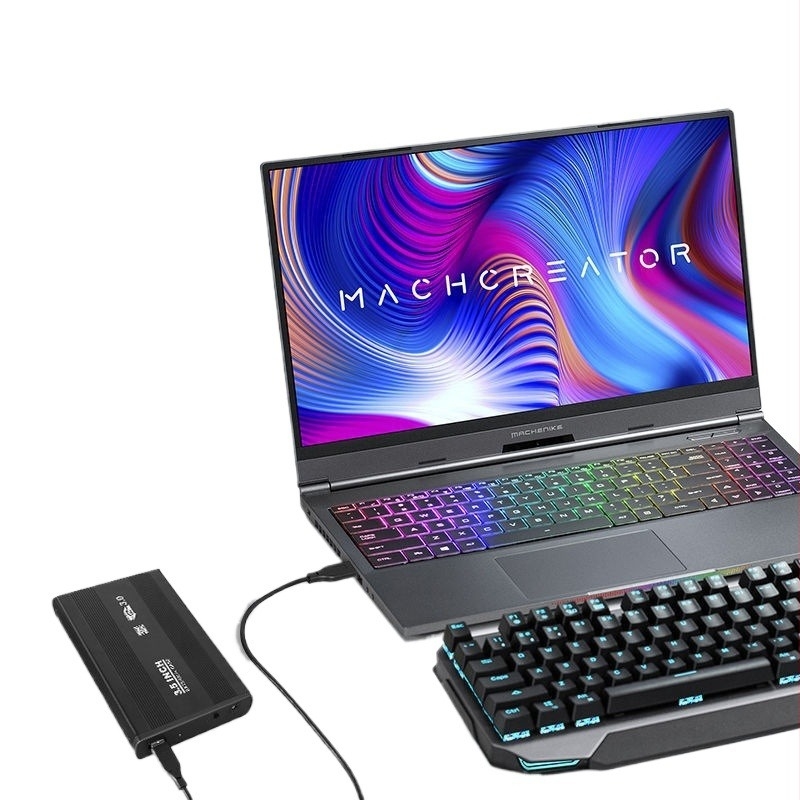 Külső merevlemez-ház, alumíniumötvözet, USB 3.0 csatlakozó, kompatibilis asztali és noteszgép HDD-kkel