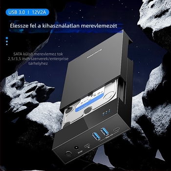 MR35T Külső SATA HDD/SSD tok, USB 3.0, akár 20TB, átviteli sebesség 5 Gbps