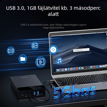 MR35T Külső SATA HDD/SSD tok, USB 3.0, akár 20TB, átviteli sebesség 5 Gbps