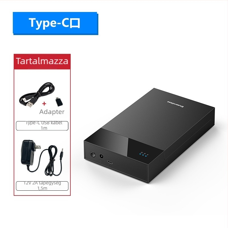 MR35T Külső SATA HDD/SSD tok, USB 3.0, akár 20TB, átviteli sebesség 5 Gbps