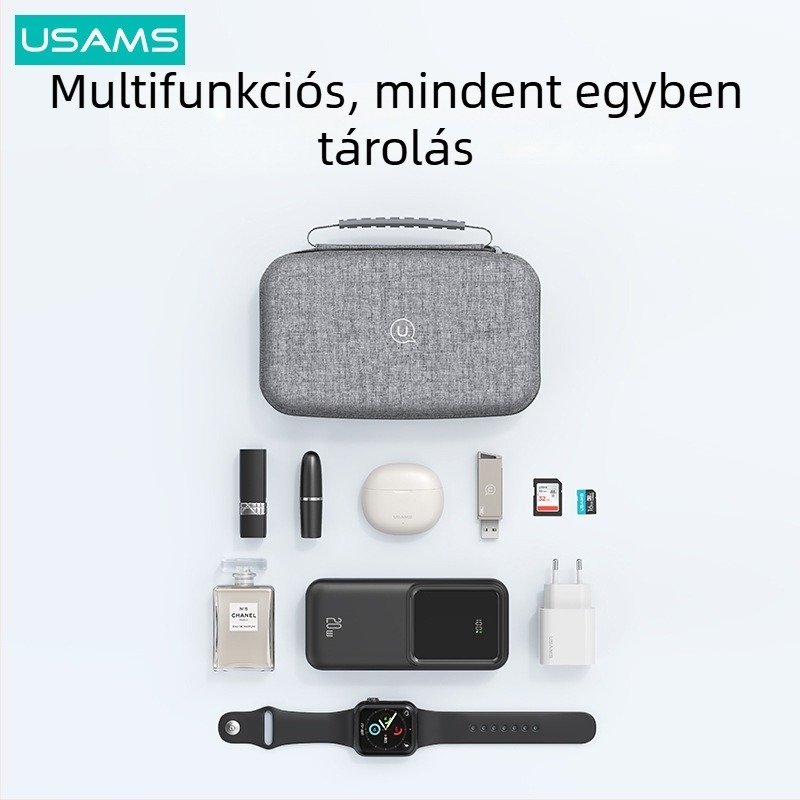 PowerBank tároló táska mobil eszközökhöz és kiegészítőkhöz | Modell ZB290, Usams, OEM, 2024