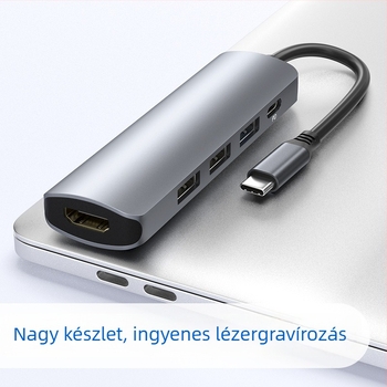 5-in-1 Type-C hub 4K HDMI támogatással, PD100W töltés, 5 Gbps adatátvitel