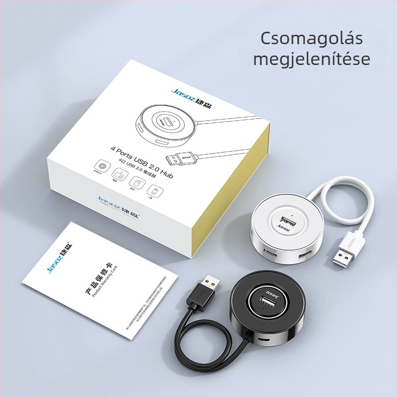 USB 2.0 4-portos hub, modell F101, külső tápellátás nélküli, kábelhossz 0,3/0,5/1,2 m