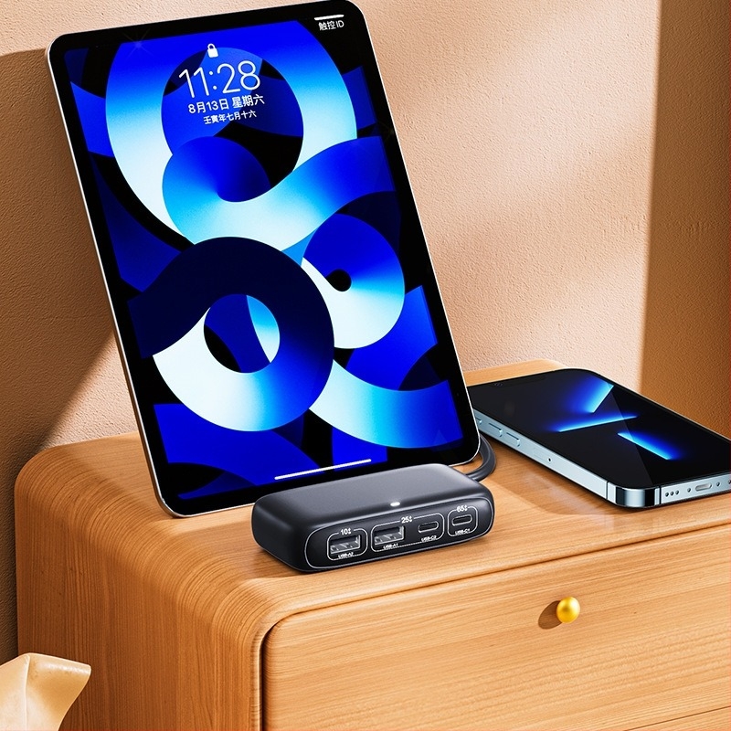Xinlewei 9802- 100W Type-C négyportos USB 2.0 hub, 1,5 m kábel, külső tápegység nélkül