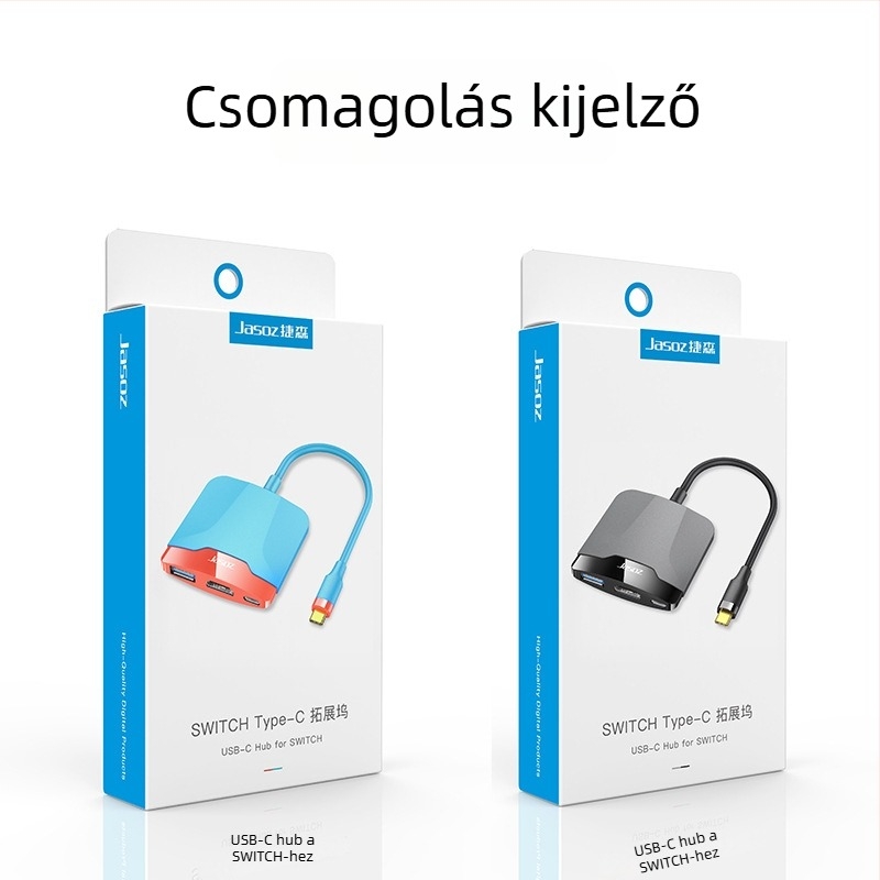 Type-C 3-portos bővítő dok Nintendo Switchhez (T-H106/T-H114) külső tápegységgel, 5.0GB átviteli sebesség