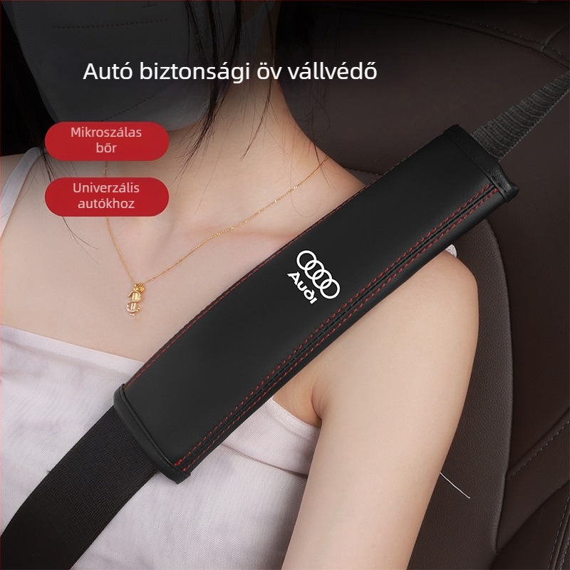 Autóbiztonsági öv vállpárna mikro szálas bőrrel, logónyomtatás, testreszabható, LIKE BIAO, 50 g