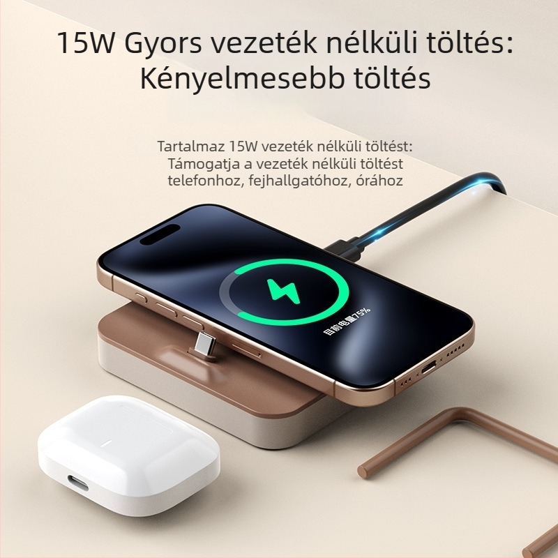 Type-C dokkoló állomás telefonhoz és tablethez HDMI videókonverterrel, 4K támogatás, 5Gbps, külső tápellátás nélkül