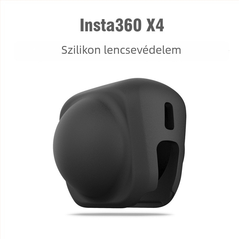 Insta360 X5 szilikon védőtok objektív kupakkal és zsinórral – por- és ütésálló teljes védelem