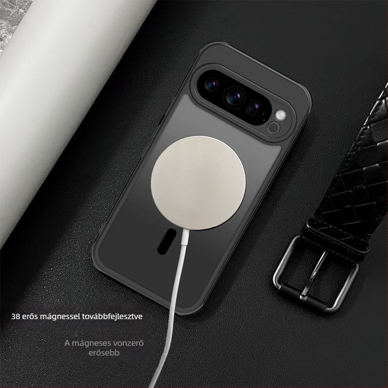 Google Pixel 10p védőtok bőrszerű érzetű, matt felületű, minimalistikus teljes védelem, mágneses rögzítés, kompatibil Pixel 9 és 8/7A/6