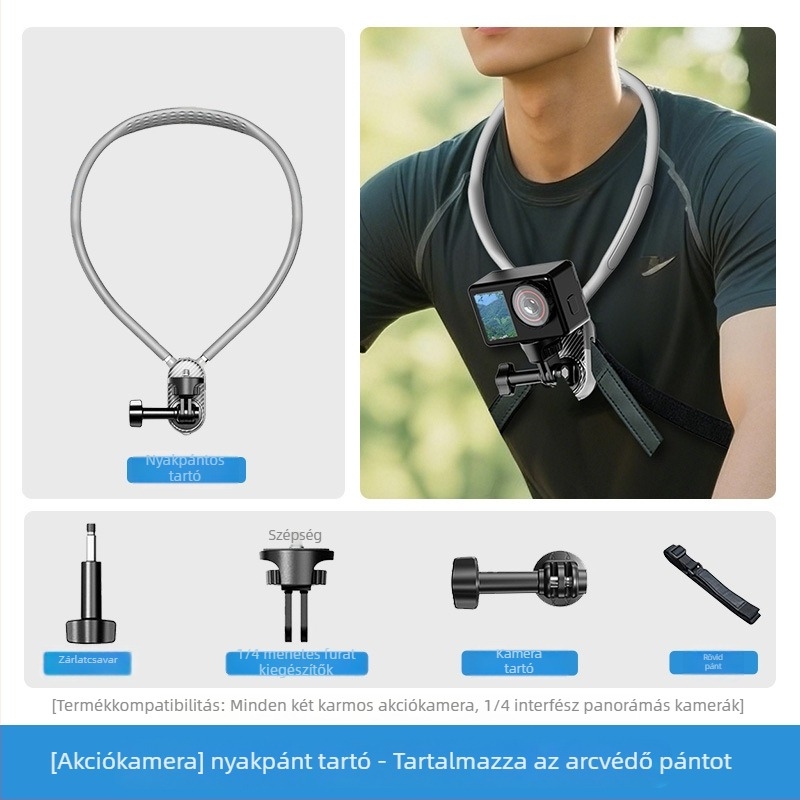 Mágneses gyorsoldó alap Insta360 X5/X4 Air és AcePro2 készülékhez, ötvözet alumínium + műanyag, országos garancia