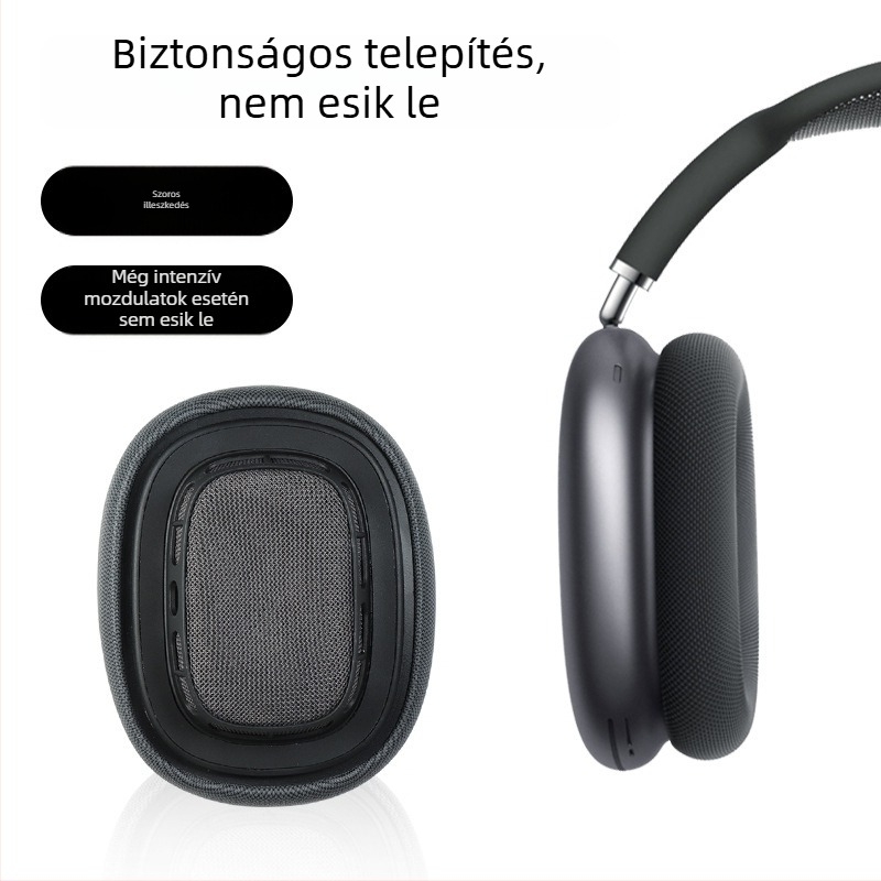 AirPods Max fülpárnák bőrtokkal és szivacsos párnázással — mintára testreszabható