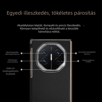 Huawei Mate X/XTS védőtok zsanárral és beépített állvánnyal, háromrészes összecsukható