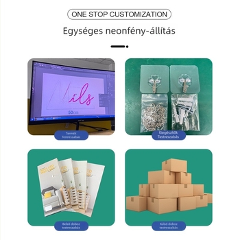 LED neon betűk díszítő fények, E27 foglalat, 5000 lm, dimmelhető, 5V bemenet