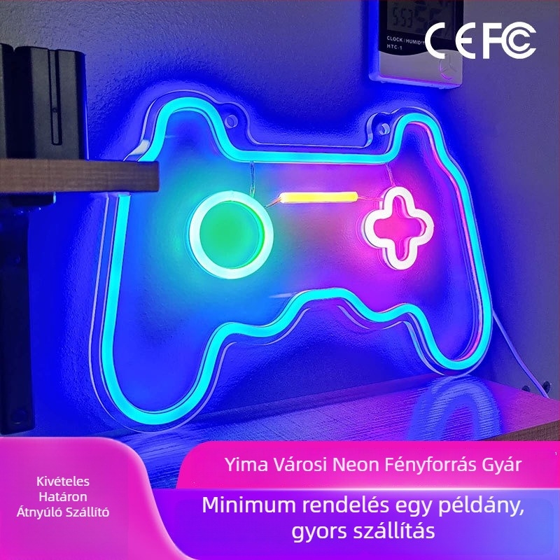 LED neon betűk díszítő fények, E27 foglalat, 5000 lm, dimmelhető, 5V bemenet