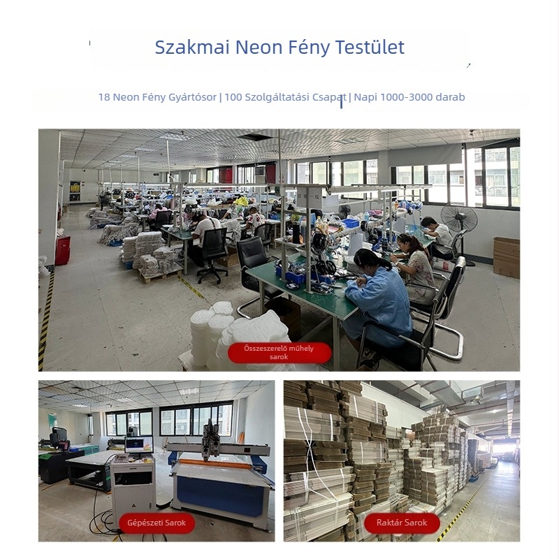 LED neon betűk díszítő fények, E27 foglalat, 5000 lm, dimmelhető, 5V bemenet