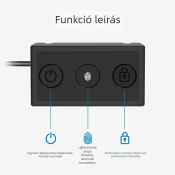 ZW01 USB ujjlenyomat Windows Hello – számítógépekhez, Windows 10/11 kompatibilis, boot közben és a bejelentkezési képernyőn