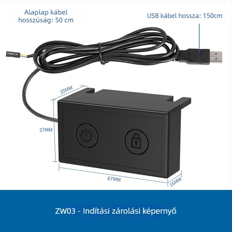 ZW01 USB ujjlenyomat Windows Hello – számítógépekhez, Windows 10/11 kompatibilis, boot közben és a bejelentkezési képernyőn