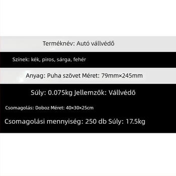 Hosszított autóöv vállpárna - puha plüss védőburkolat
