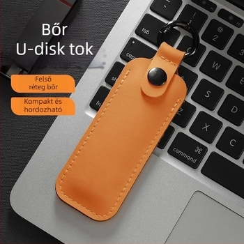Bőr USB-meghajtó védőtok, anti-lost és anti-scratch védelemmel, autóban használható