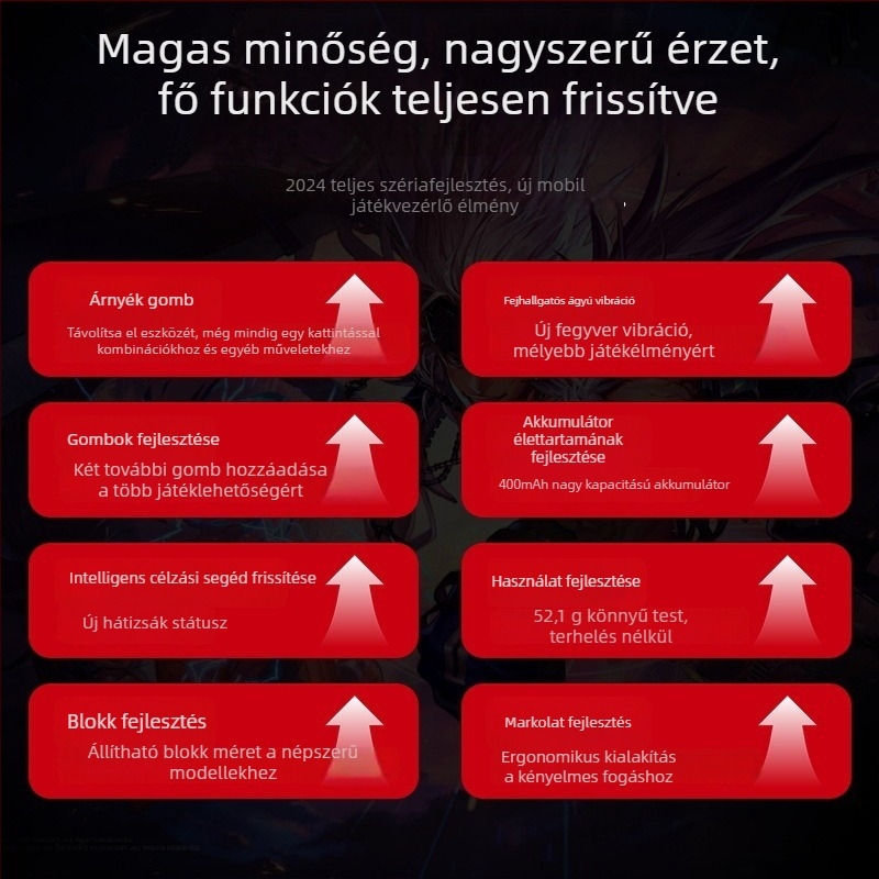 Mimo S3 Mb03 vezeték nélküli játékkontroller – joystick erő-visszacsatolással, súly 70 g