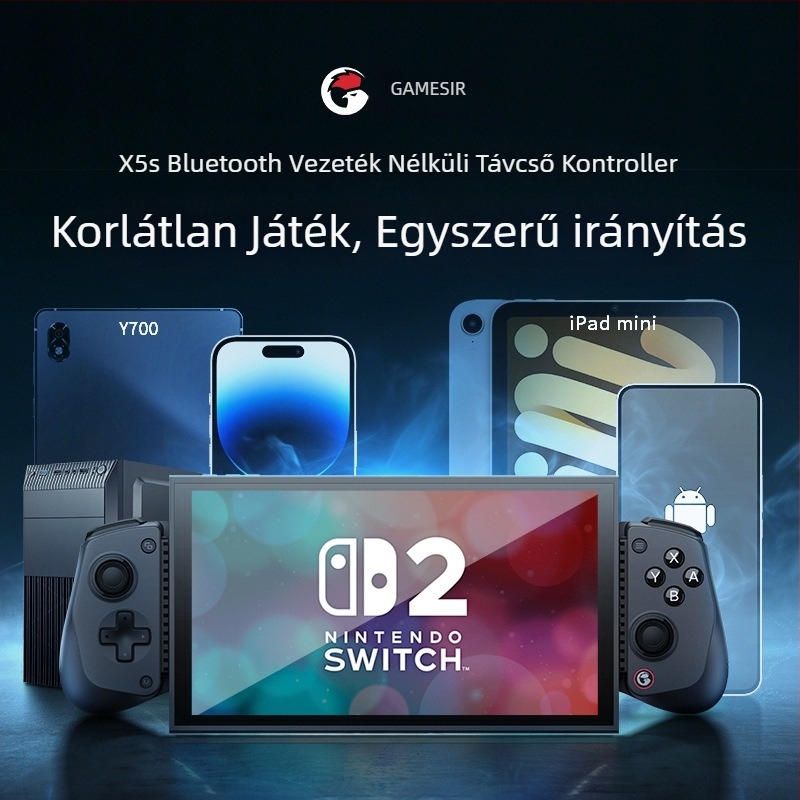 Vezeték nélküli játékkontroller Switch 2-höz – Hall joystick, Hall kapcsoló, mozgásérzékelés, rezgés