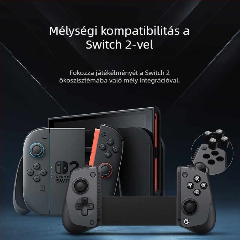 Vezeték nélküli játékkontroller Switch 2-höz – Hall joystick, Hall kapcsoló, mozgásérzékelés, rezgés