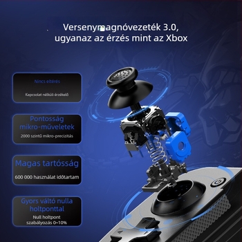 Bluetooth játékkontroller USB-C-vel, rezgés, mód-gyorsító gomb, kompatibilis Switch/PC/Android/iOS