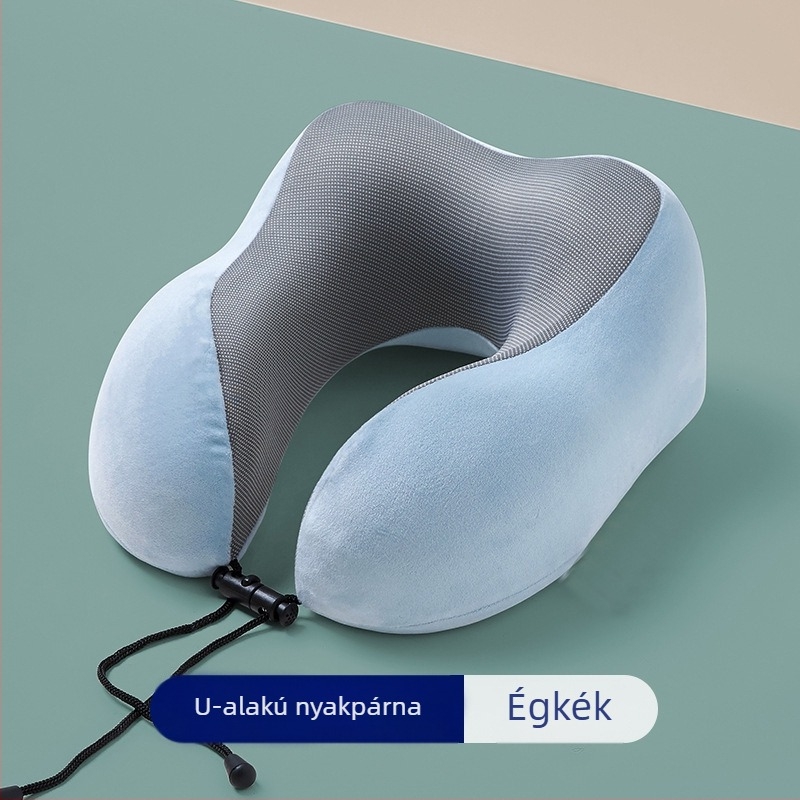 U-alakú utazási nyakpárna memóriahabból, lassú visszatéréssel