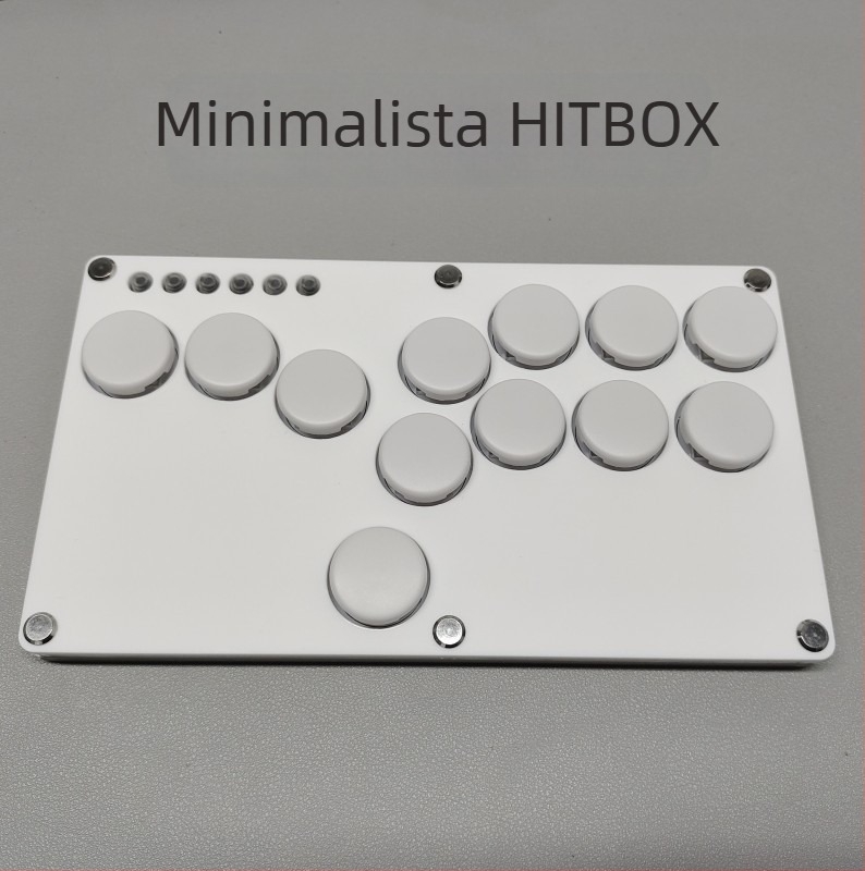 Hitbox harci billentyűzet Raspberry Pi-hoz, USB interfész, akril tokozat, modell 2040, SOCD hátoldali fedél