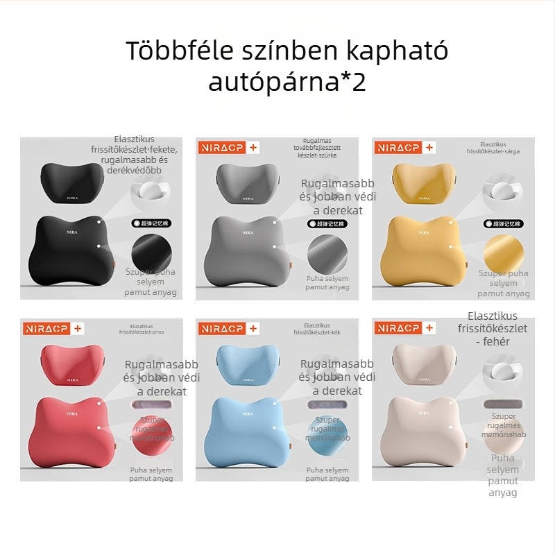 Memóriahabos deréktámasz autóhoz, ülésalátámasztó párna hosszú vezetéshez