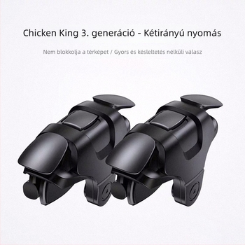 Chicken King II vezeték nélküli fém játékjoystick iOS és Android okostelefonokra lövés funkcióval (Modell: Chicken King II; Kapcsolat: vezeték nélküli; Anyag: fém + PC; Kompatibilis: iOS/Android; Funkció: lövés)