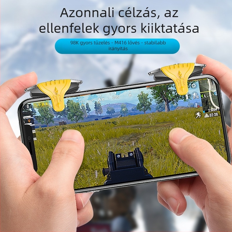 Négyujjas játékvezérlő F01, ABS + fém kivitel, PS/2 csatlakozás, Force Feedback, kompatibilis okostelefonnal