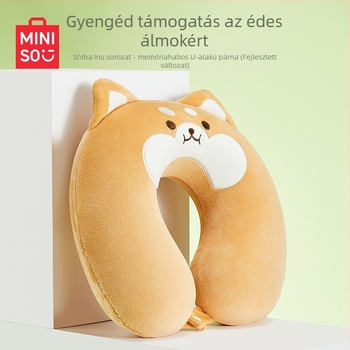 MINISO Shiba Inu sorozat memóriahabos U alakú párna, rajzfilmszerű stílus, 2 kg+