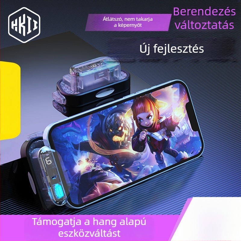 HKII JH8 Bluetooth játékkontroller TYPE-C csatlakozással, hangvezérléssel, kompatibilis iOS és Android