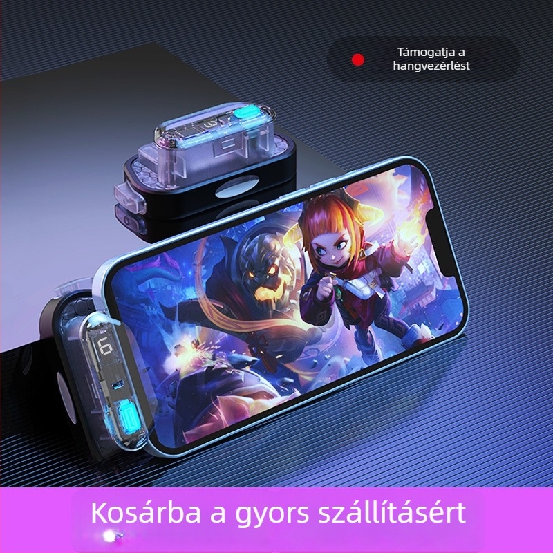 HKII JH8 Bluetooth játékkontroller TYPE-C csatlakozással, hangvezérléssel, kompatibilis iOS és Android