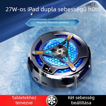 Tablethez készült kettős sebességű félvezető hűtő radiátor integrált tartóval (Model SL06, USB interfész, ABS+fém)