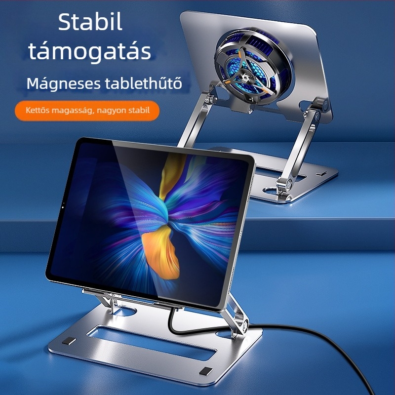 Tablethez készült kettős sebességű félvezető hűtő radiátor integrált tartóval (Model SL06, USB interfész, ABS+fém)