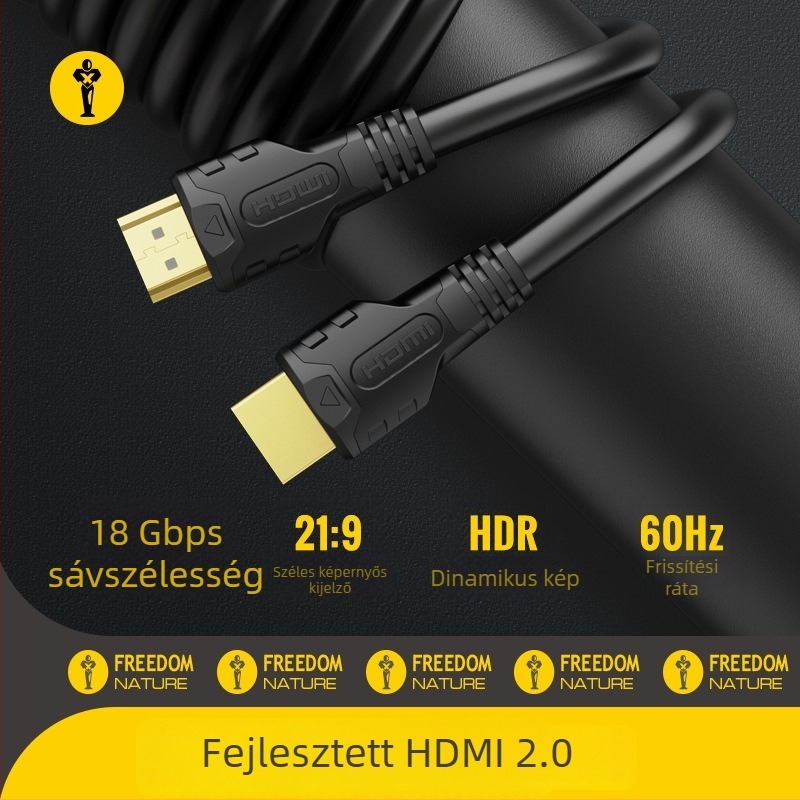 HDMI kábel 4K2K, HDMI férfi–férfi, oxigénmentes réz, aranyozott, hosszúság 1,5 m