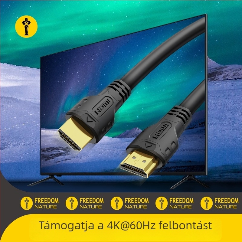 HDMI kábel 4K2K, HDMI férfi–férfi, oxigénmentes réz, aranyozott, hosszúság 1,5 m