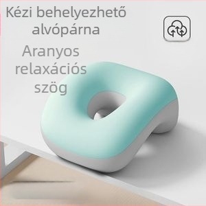 U alakú alvó párna általános iskolások számára, memóriahab töltés, poliészter huzat, modern minimalista stílus