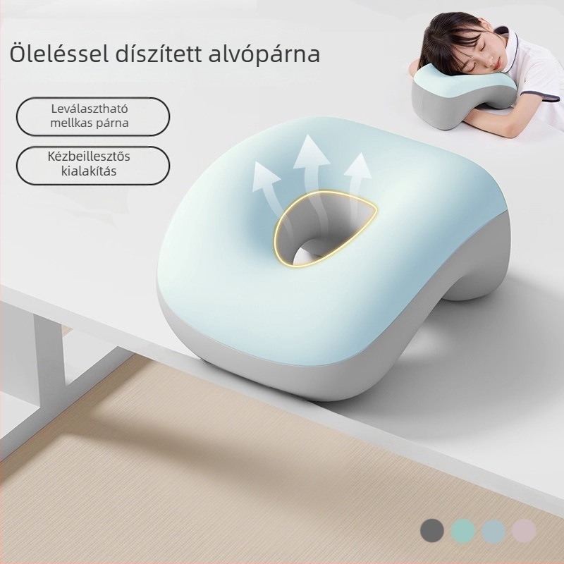 U alakú alvó párna általános iskolások számára, memóriahab töltés, poliészter huzat, modern minimalista stílus