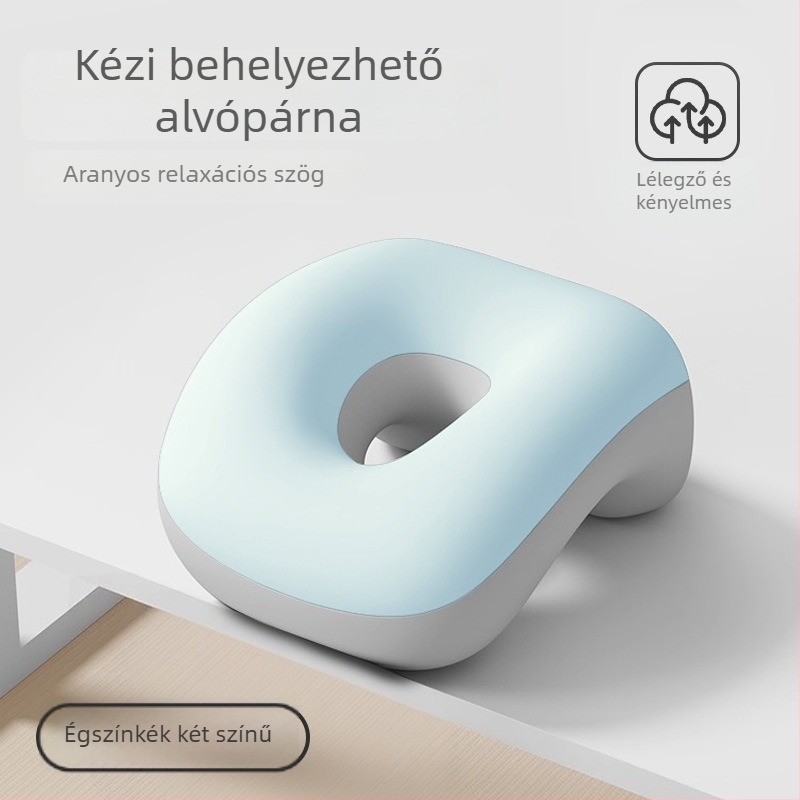 U alakú alvó párna általános iskolások számára, memóriahab töltés, poliészter huzat, modern minimalista stílus