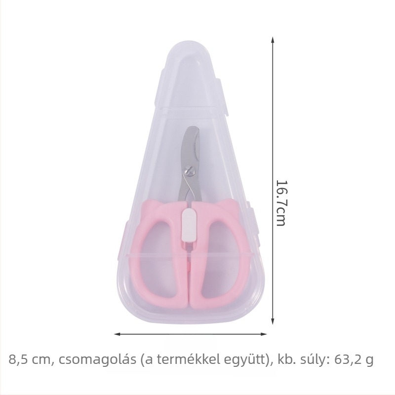 Állati körömvágó olló kör alakú nyílással, vérzésgátló kialakítással, macskáknak és csincsilláknak, kezdőknek