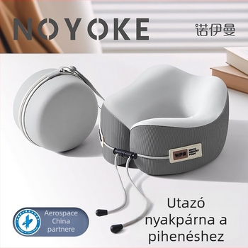 Utazó U-alakú nyakpárna memóriahab töltettel, hordozható, felnőtteknek