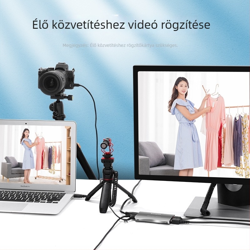 4K HDMI kábel DSLR-hez és okostelefonhoz – élő videóközvetítés, 1,5 m, HDMI 2.0 adatkábel