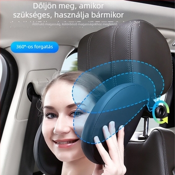 Autóhátsó memóriahabos párna oldalsó alváshoz – bőr külső, TMZ márka, memóriahab töltet, testreszabás elérhető